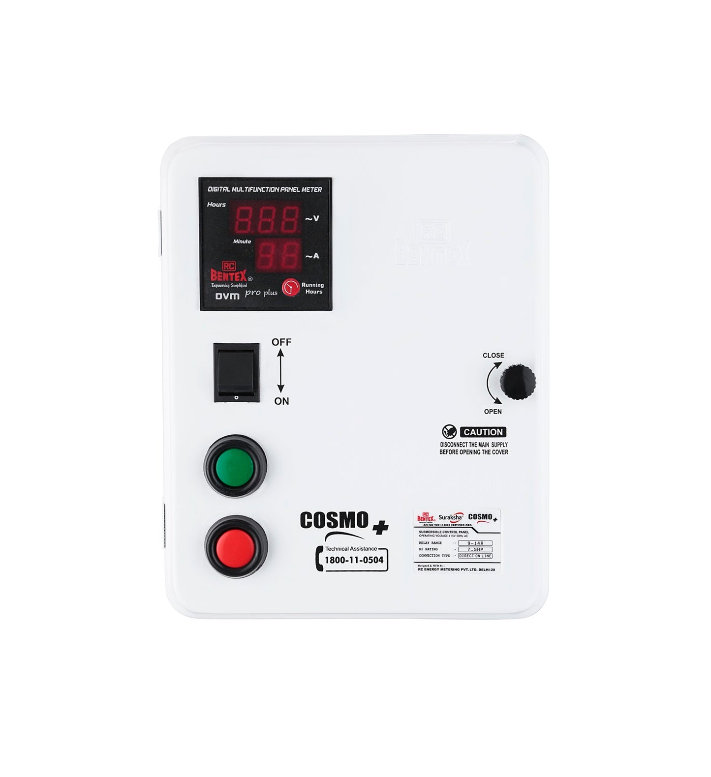 Suraksha COSMO + with Hour Meter DOL Submersible Control Panel Optional Relay Range