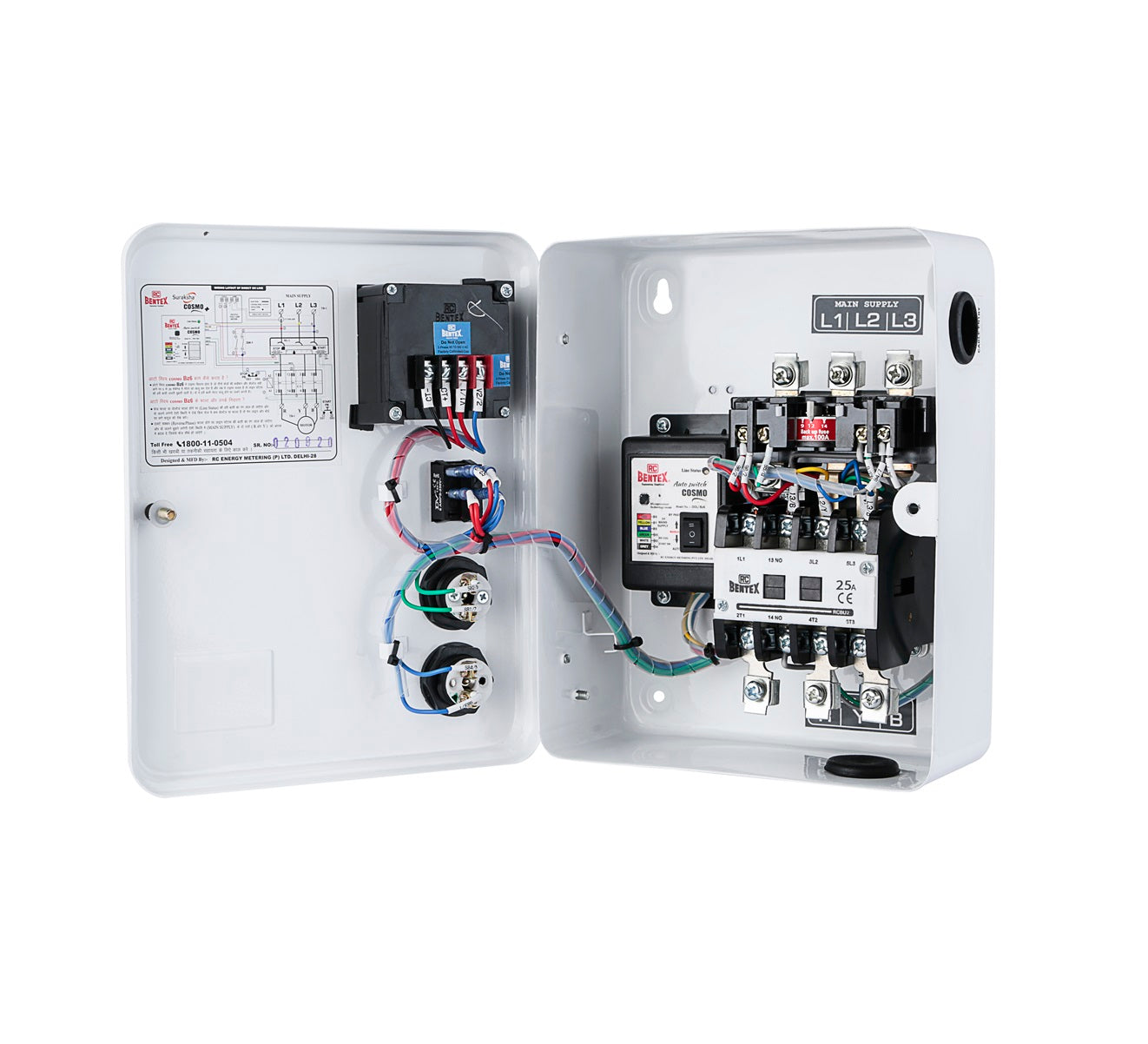 Suraksha COSMO + with Hour Meter DOL Submersible Control Panel Optional Relay Range